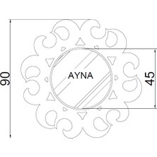 Bmd Mobilya Dekoratif Ayna 4 Beyaz