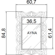 Bmd Mobilya Dekoratif Ayna 2 Beyaz