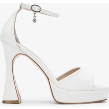 Valmenti Reeder Kadın Beyaz Dior Hakiki Deri Topuklu Ayakkabı 828 8188-1 Bn Sndlt Y24