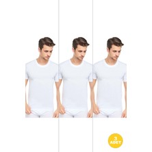 Cnt Erkek Slim Fit Sıfır Yaka Fanila T-Shirt 3'lü Paket