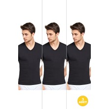 Cnt Erkek V Yaka Yarım Kol Fanila 3'lü Paket