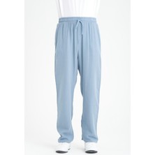 Hafif ve Rahat Müslin Baggy Erkek Pantolon - Soğuk Mavi