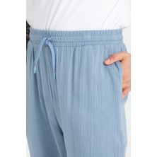 Hafif ve Rahat Müslin Baggy Erkek Pantolon - Soğuk Mavi