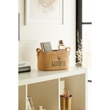 Ocean Home Textile Jüt, Dolap İçi Çamaşır Çocuk Odası Oyuncak Düzenleyici Katlanır Saklama Sepeti Organizer 24x17x14 cm