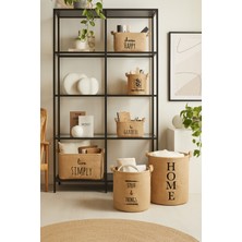 Ocean Home Textile 6'lı Set Jüt Dolap İçi Çamaşır Çocuk Odası Oyuncak Düzenleyici Katlanır Saklama Sepeti Organizer