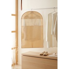 Ocean Home Textile Bej Balıksırtı Elbise Kılıfı 60 x 100 cm Katlanabilir Tasarım ile Koruma Sağlar