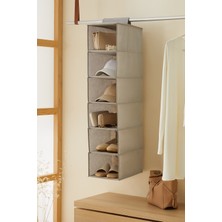 Ocean Home Textile 6 Katlı Gri Balıksırtı Dolap Içi Düzenleyici 21 x 30 x 95 cm