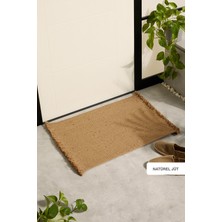 Ocean Home Textile Saçaklı Jüt Halat Çok Amaçlı Dekoratif  İç Dış Kapı Önü Paspası 74x50 cm