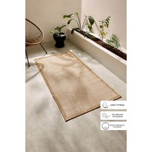 Ocean Home Textile Leke Tutmaz Iç Dış Mekan Bej Renk Balıksırtı Halı Kilim 80 x 150 cm
