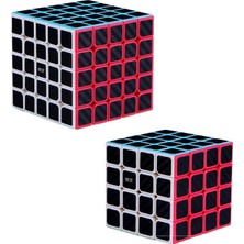 Kuzey Oyuncak 2 Set Vıp Professıonal Qy Speed Cube Corbon Fiber Cube Vıp 2li Set 4x4 5x5 Zeka Küpü Rubiks Cube