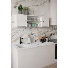 Remaks Merano 120  cm  Mutfak Düzenleyici Erzak Dolabı Beyaz