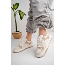 Pasyone Bej Kadın Sneaker Günlük Ayakkabı