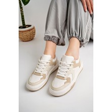 Pasyone Bej Kadın Sneaker Günlük Ayakkabı