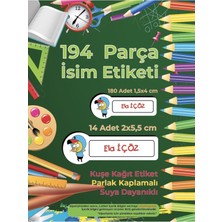 Letbil Reklam Okul Etiketi Kalem Defter Etiketi Kral Şakir Defter Etiketi 194 Adet Opak Sticker