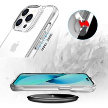 Hitit Cep iPhone 14 Pro Uyumlu Zore Şeffaf Ultra Ince Airbag Tasarımlı Okka Kapak-Renksiz