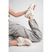 Pasyone Bej Kadın Sneaker Günlük Ayakkabı