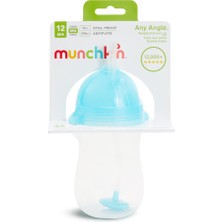 Munchkin Tıklama Kilitli Uçlu Pipetli  Alıştırma Bardağı, 12AY+, 296ML, Mavi, 1 Adet