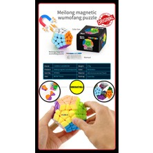 Toyfest Moyu Megaminx Magnetic Cube - Mıknatıslı Stickersız Akıl Zeka Rübik Küp