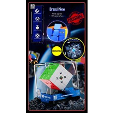 Toyfest Moyu Meilong 3x3 Magnetic Cube 3m- Mıknatıslı Stickersız Standlı Şeffaf Kutulu Akıl Zeka Küp