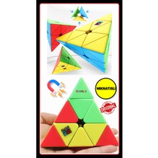 Toyfest Moyu Meilong Pyramid Magnetic Cube- Mıknatıslı Stickersız Akıl Zeka Rübik Küp