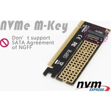 Wiberc M.2 Nvme SSD Ngff To Pcie 3.0 X16 Adaptör M Key Kart Çevirici Dönüştürücü