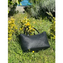 Bag Bar Kadıın Omuz Çantası Deri Örgü