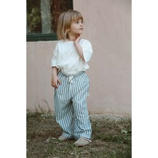 Ohlala Koala Haki Çizgili Unisex Pamuklu Çocuk Pantolon