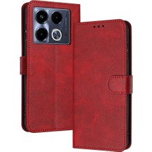 BDT Boutique Kart Yuvası ile Infinix Not 40 4g Pu Deri Saf Renk Için Flip Case (Yurt Dışından)