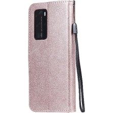 BDT Boutique Huawei P40 Pro Klasik Düz Renk ile Yüksek Kaliteli Deri Flip Case (Yurt Dışından)