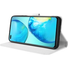 Mellow Shop Infinix Not 8 Kapak Için Kılıf Kickstand Manyetik Cüzdan Kart Tutucu (Yurt Dışından)