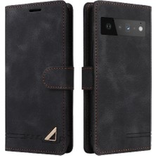 Mellow Shop Google Piksel 6 Pro Flip Kapak Için Flip Case Cüzdan Darbeye Basit Kılıf (Yurt Dışından)