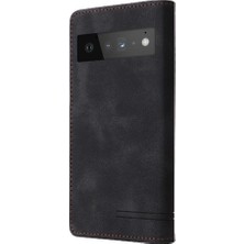 Mellow Shop Google Piksel 6 Pro Flip Kapak Için Flip Case Cüzdan Darbeye Basit Kılıf (Yurt Dışından)