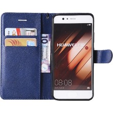 Mellow Shop Kart Yuvası Klasik Katı ile Huawei P10 Yüksek Kaliteli Deri Için Flip Case (Yurt Dışından)