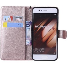 Mellow Shop Kart Yuvası Klasik Katı ile Huawei P10 Yüksek Kaliteli Deri Için Flip Case (Yurt Dışından)