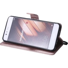 Mellow Shop Kart Yuvası Klasik Katı ile Huawei P10 Yüksek Kaliteli Deri Için Flip Case (Yurt Dışından)