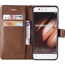 Kart Yuvası Klasik Katı ile Huawei P10 Yüksek Kaliteli Deri Için Flip Case (Yurt Dışından)