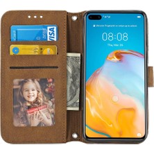 Huawei P40 Pu Deri Manyetik Kapatma Cüzdan Kılıf Için Flip Case (Yurt Dışından)