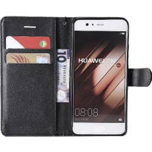 Mellow Shop Kart Yuvası Klasik Katı ile Huawei P10 Yüksek Kaliteli Deri Için Flip Case (Yurt Dışından)