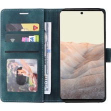 Mellow Shop Google Piksel 6 Pro Flip Kapak Için Flip Case Cüzdan Darbeye Basit Kılıf (Yurt Dışından)