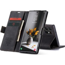 Samsung Galaxy S23 Ultra Kılıf Için Flip Case Kart Yuvası Kickstand Flip Folio (Yurt Dışından)