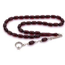 Tesbihkenti Gündelik Kullanıma Kapsül Koyu Kırmızı Toz Kehribar Tesbih