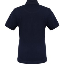 Lake Wood Erkek Triko Polo Yakalı Garnili Lacivert T-Shirt
