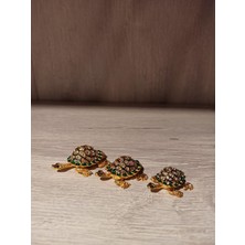 Miamantra Swarovski Taşlı Kaplumbağa 3'lü Mücevherlik / Dekoratif Biblo
