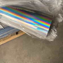 Wiox Hologram Jant Kaplama 160 Mikron Gümüş Rainbow Boyut: 200CM x 152CM