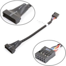 Wiberc 9 Pin USB 2.0 Dişi - 19 Pin USB 3.0 Erkek Çevirici Dönüştürücü Adaptör Kablosu