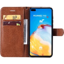 YH Mall Kart Yuvası ile Huawei P40 Iş Cüzdan Telefon Kılıfı Için Flip Case Yüksek (Yurt Dışından)