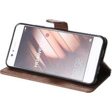 YH Mall Kart Yuvası Klasik Katı ile Huawei P10 Yüksek Kaliteli Deri Için Flip Case (Yurt Dışından)