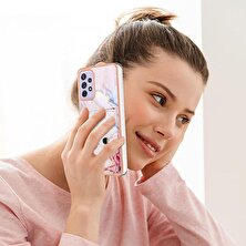 YH Mall Samsung Galaxy A52 5g Ince Cüzdan Yumuşak Tpu Tampon Mermer Kart (Yurt Dışından)