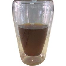 Kitchen Design Lab Yeni Stil Çift Cidarlı Uzun 400 ml Nescafe,Latte,Kahve, Meşrubat Bardak 4 Adet-2258