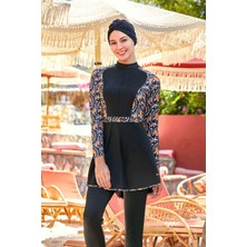 Remsa Mayo Likralı Tam Kapalı Tesettür Mayo Carolıne 4528 Siyah